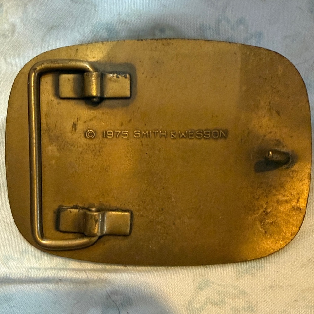 Smith & Wesson Gold Belt Buckle - Picture 3 of 3